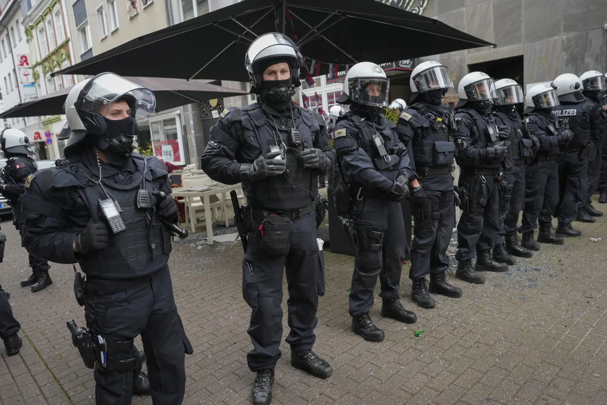 German police intervene to stem clashes between England and Serbia fans before Euro 2024 match