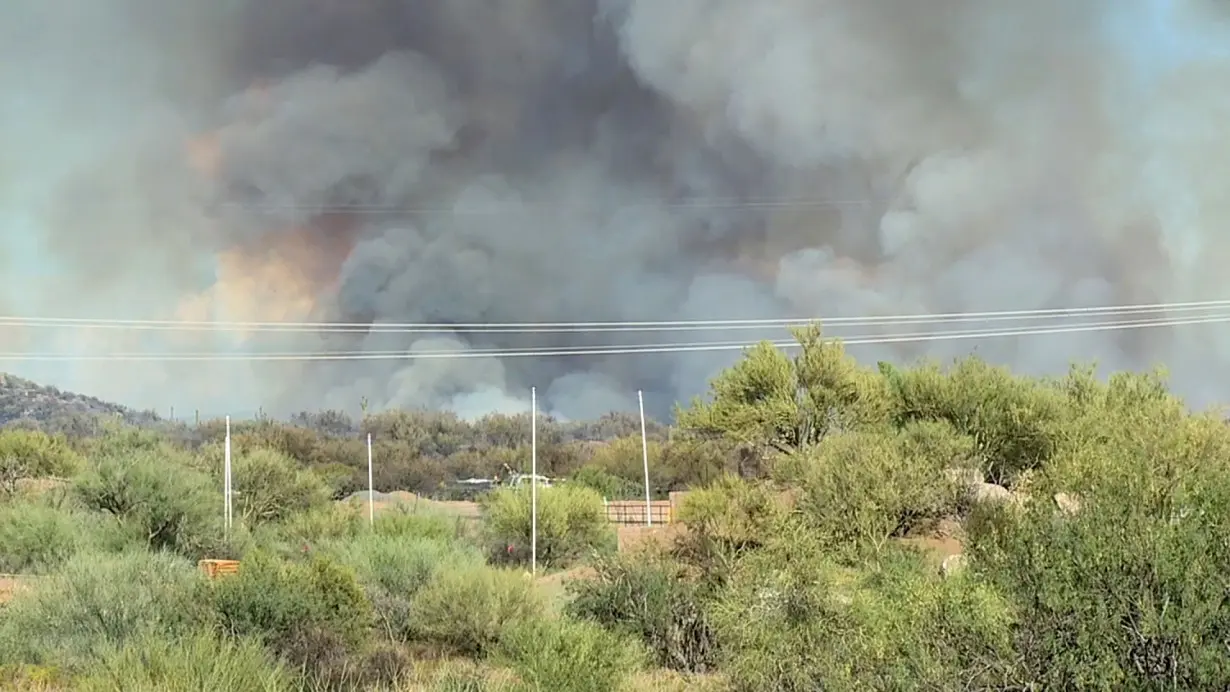 The Boulder View Wildfire burns in Arizona on Thursday, June 27.