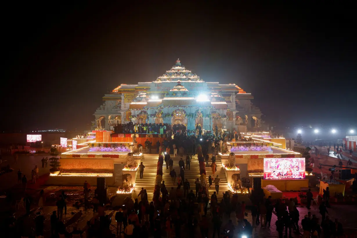 Inauguration day of the Hindu Lord Ram temple in Ayodhya