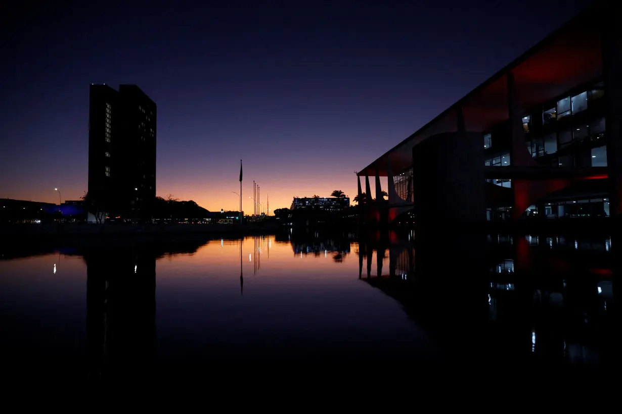 FILE PHOTO: A view of the Planalto Palace and National Congress during sunset in Brasilia