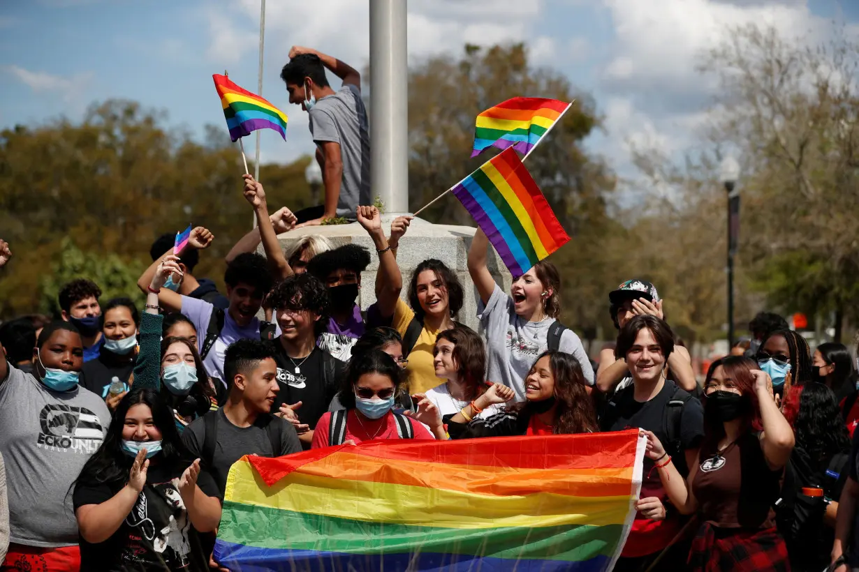 FILE PHOTO: Students walk out of school to protest law known as 