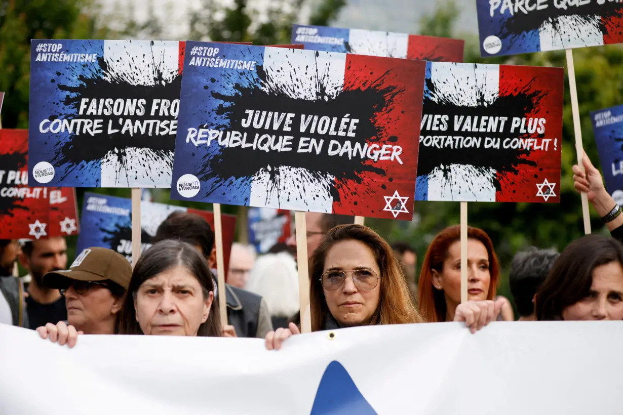 FILE PHOTO: Demonstration against anti-Semitism at the Place de la Bastille in Paris