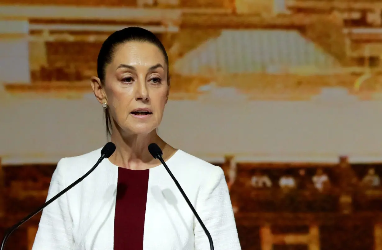 Mexican President-elect Claudia Sheinbaum holds a meeting with elected federal legislators in Mexico City