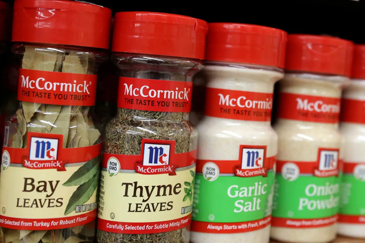 FILE PHOTO: McCormick & Company spices are seen on display in a store in Manhattan, New York City