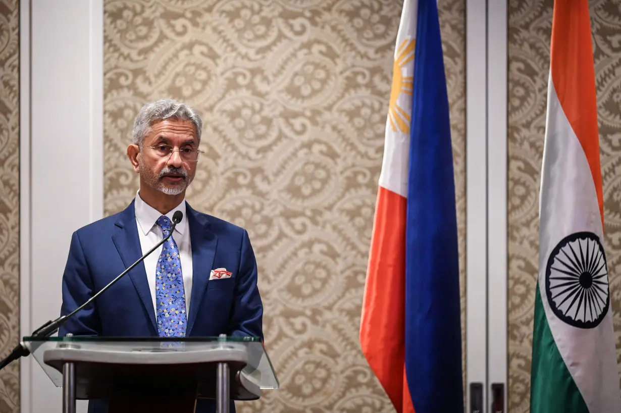 India’s Foreign Affairs Minister Subrahmanyam Jaishankar holds press conference, in Manila