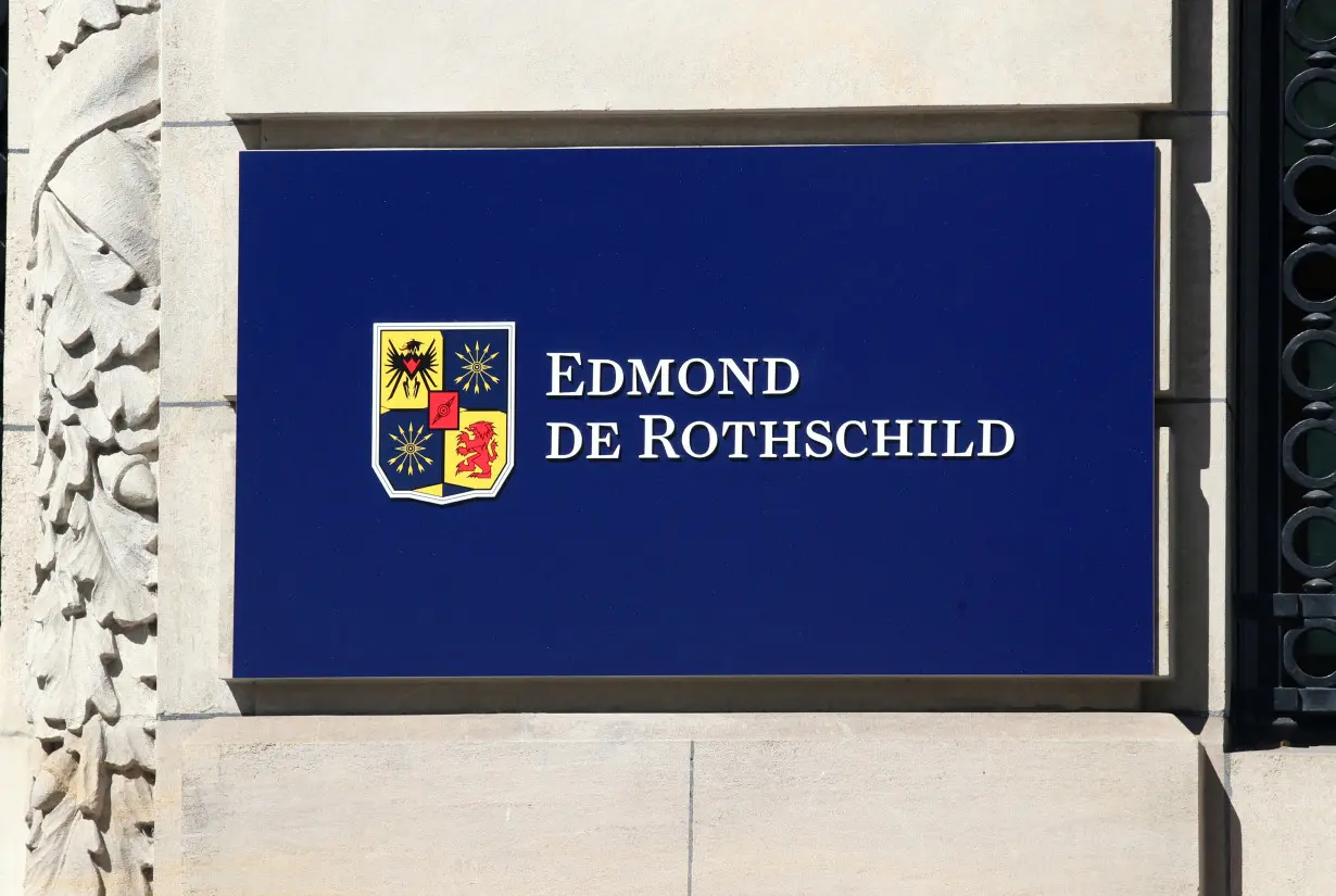 FILE PHOTO: A logo is pictured on the Edmond de Rothschild bank in Geneva