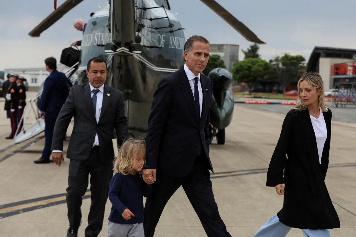 FILE PHOTO: U.S. President Biden is welcomed by Biden family members as he arrives in New Castle, Delaware