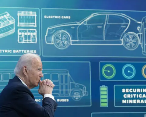 Many Americans are still shying away from EVs despite Biden's push, an AP-NORC/EPIC poll finds