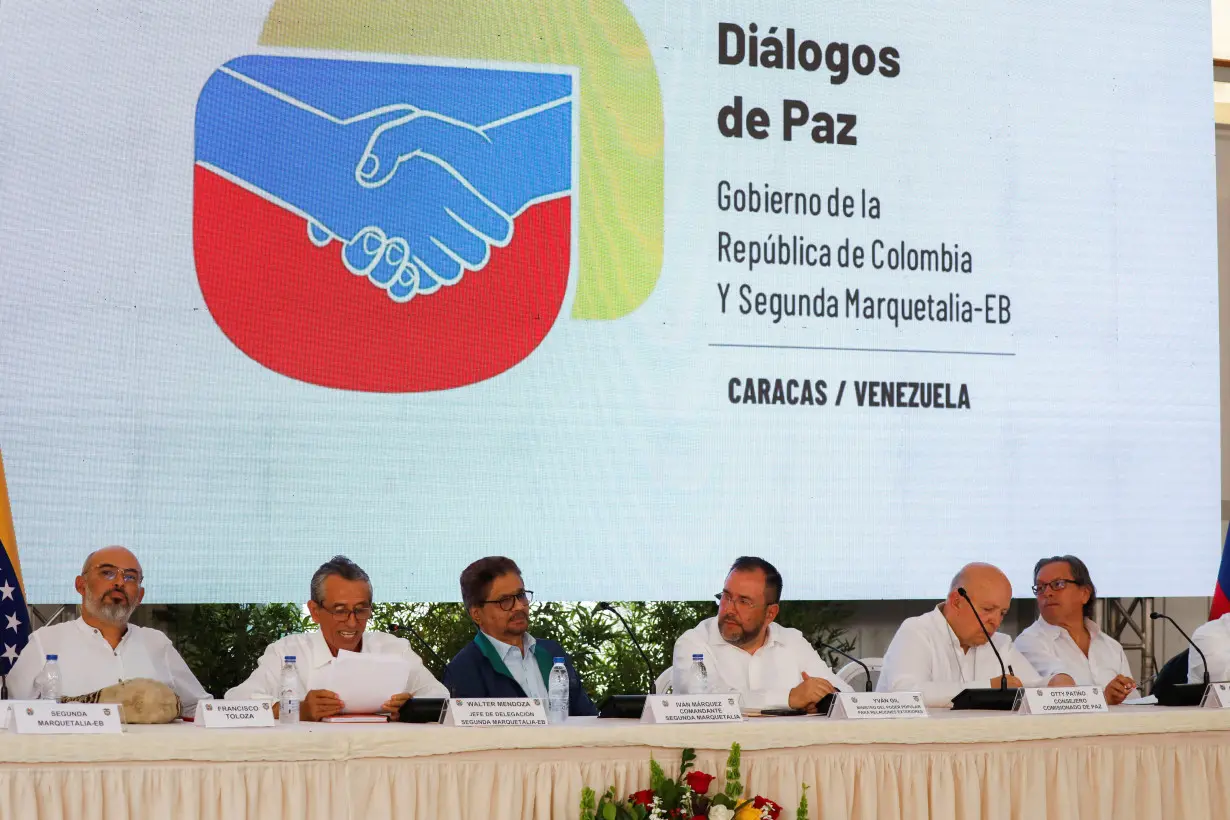 Colombia's government and Segunda Marquetalia armed group hold peace talks, in Caracas