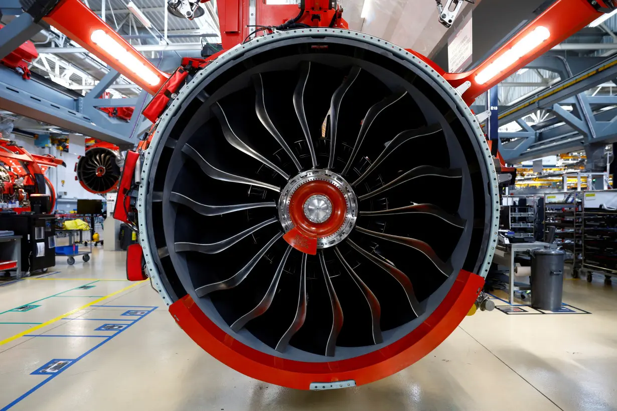 FILE PHOTO: French President Macron visits Safran site in Villaroche near Paris