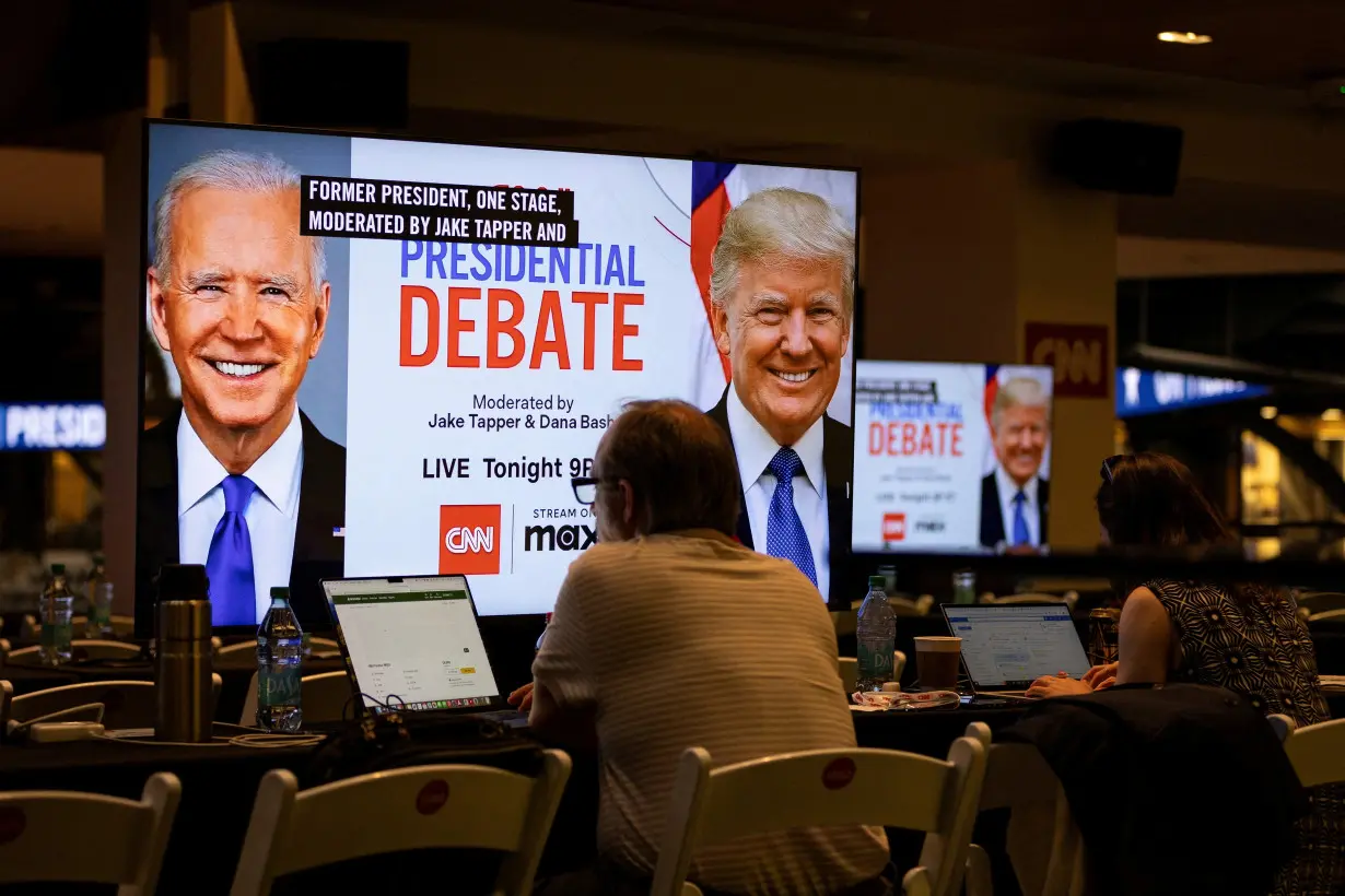 FILE PHOTO: Biden, Trump face off in first presidential debate, in Atlanta, Georgia