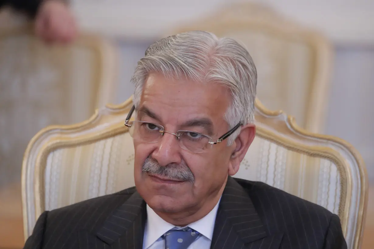 Pakistani Foreign Minister Khawaja Asif attends a meeting with his Russian counterpart Sergei Lavrov in Moscow