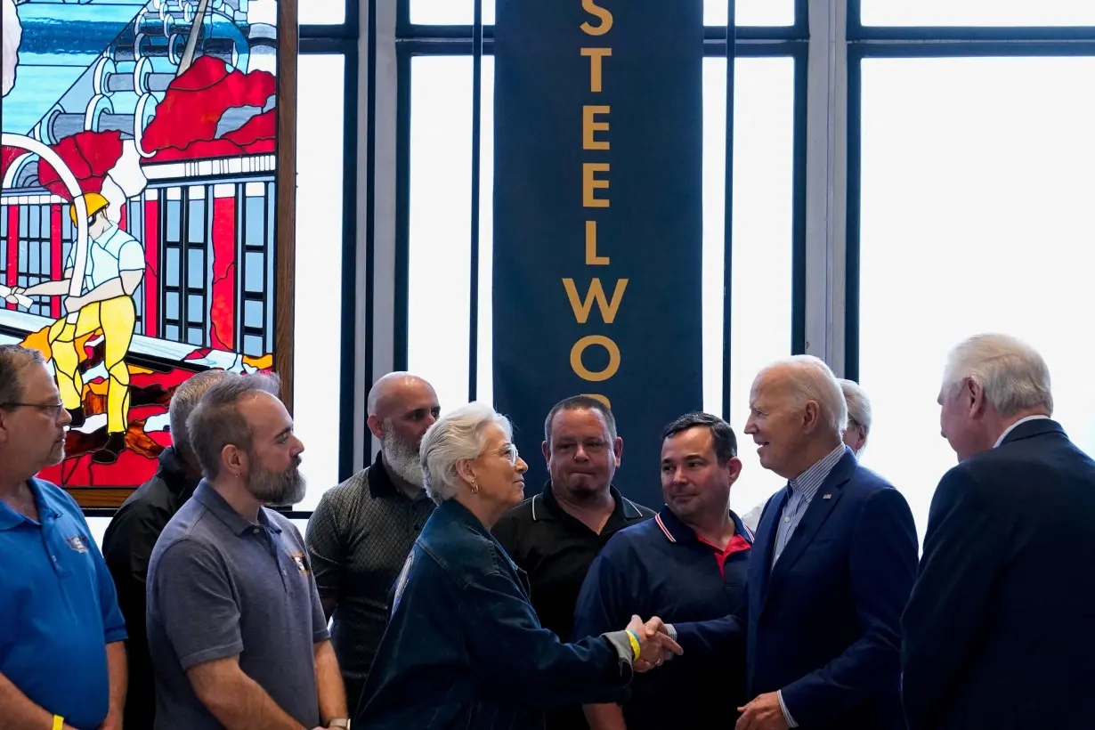 FILE PHOTO: U.S. President Biden visits United Steel Workers headquarters in Pittsburgh