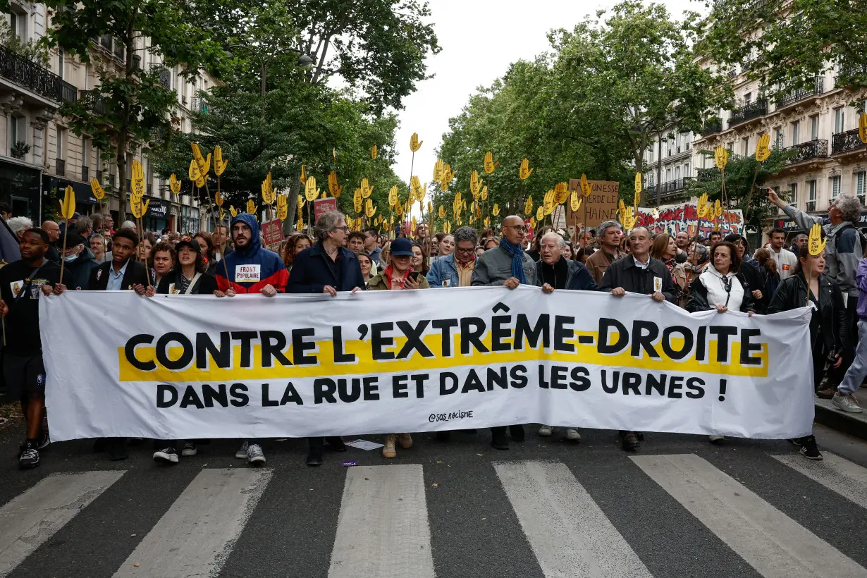 Demonstration against the French far-right National Rally party, in Paris