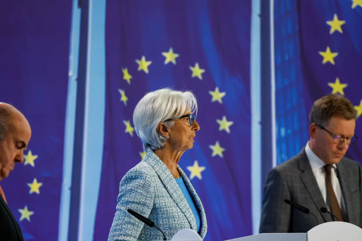 ECB's Lagarde attends a press conference