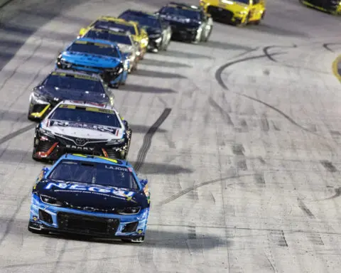 Hamlin wins at Bristol as reigning NASCAR champion Joey Logano eliminated from playoffs