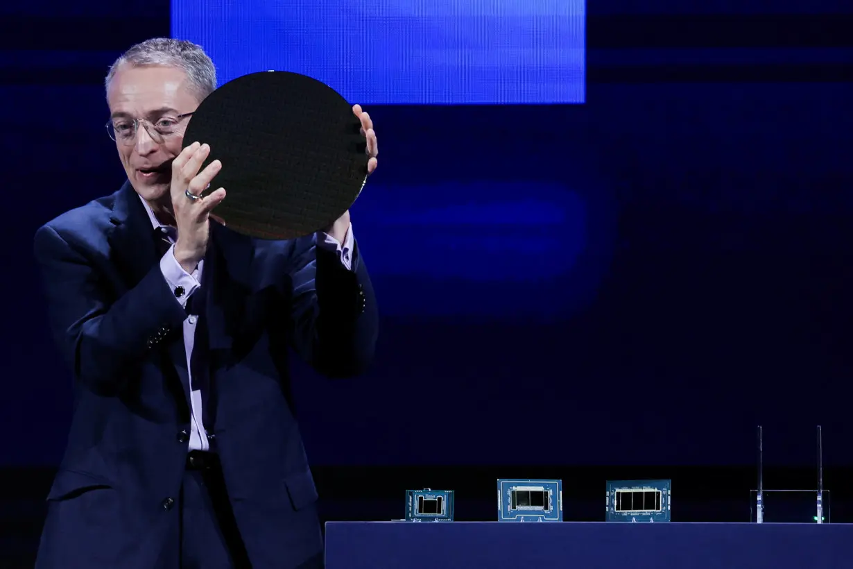 Intel CEO Pat Gelsinger delivers a speech at the COMPUTEX forum in Taipei