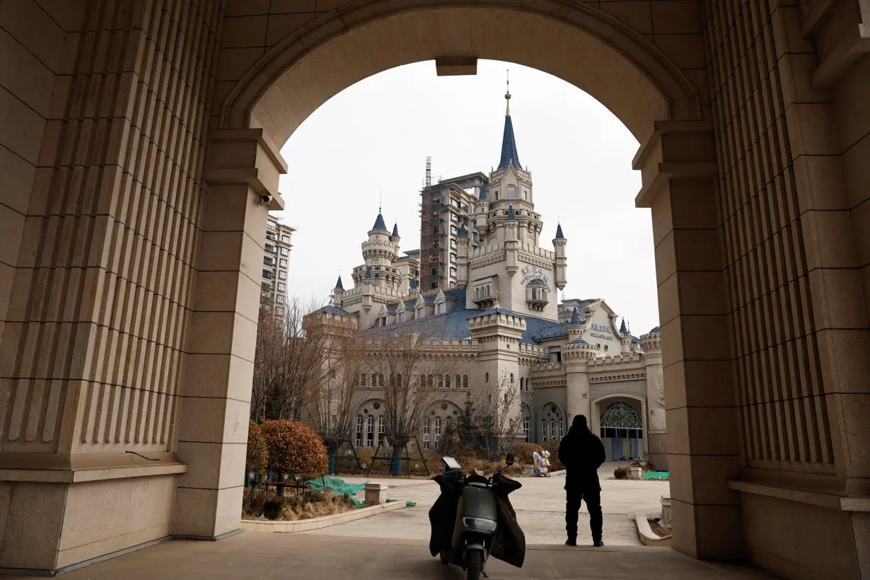 Unfinished residential development by China Evergrande Group, in the outskirts of Shijiazhuang