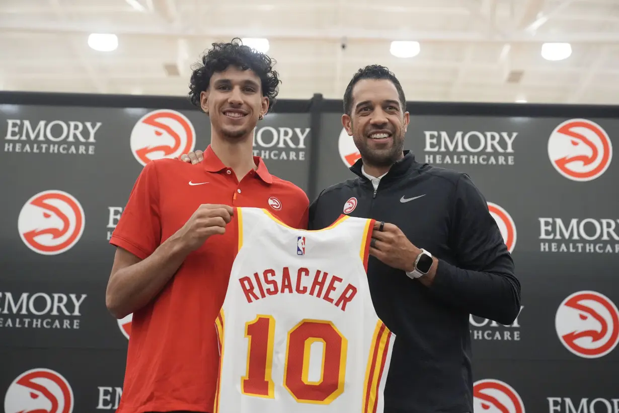 Hawks' Zaccharie Risacher focusing on 'good stuff' instead of pressure as NBA's No. 1 overall pick