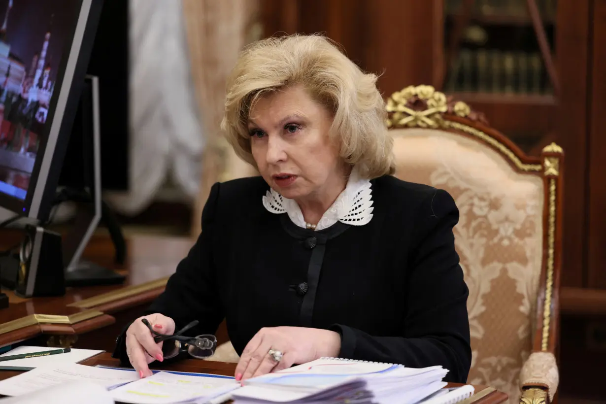 FILE PHOTO: Russia's human rights commissioner, Moskalkova, is pictured in 2022