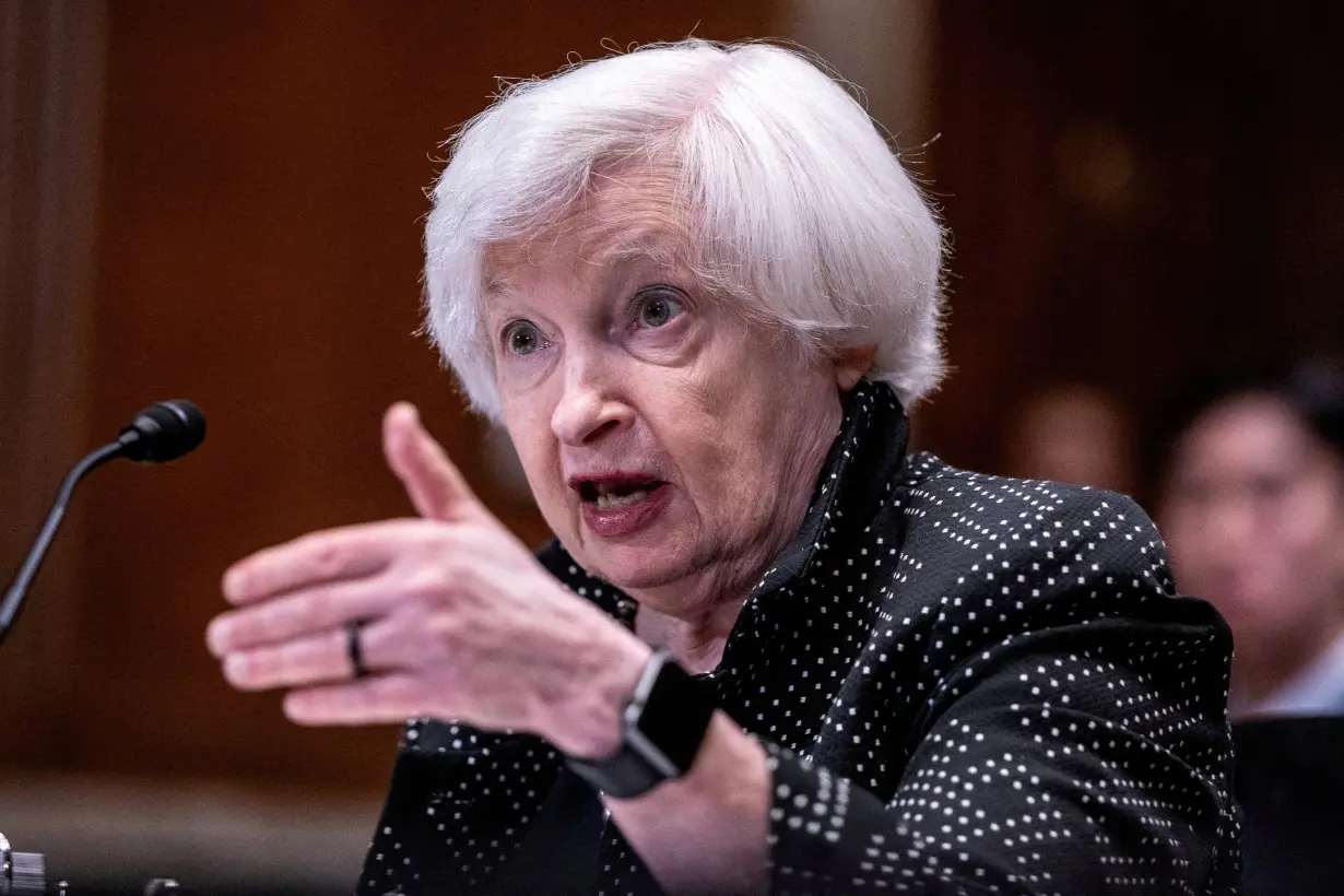 FILE PHOTO: U.S. Treasury Secretary Janet Yellen testifies before Senate Appropriations Financial Services and General Government Subcommittee