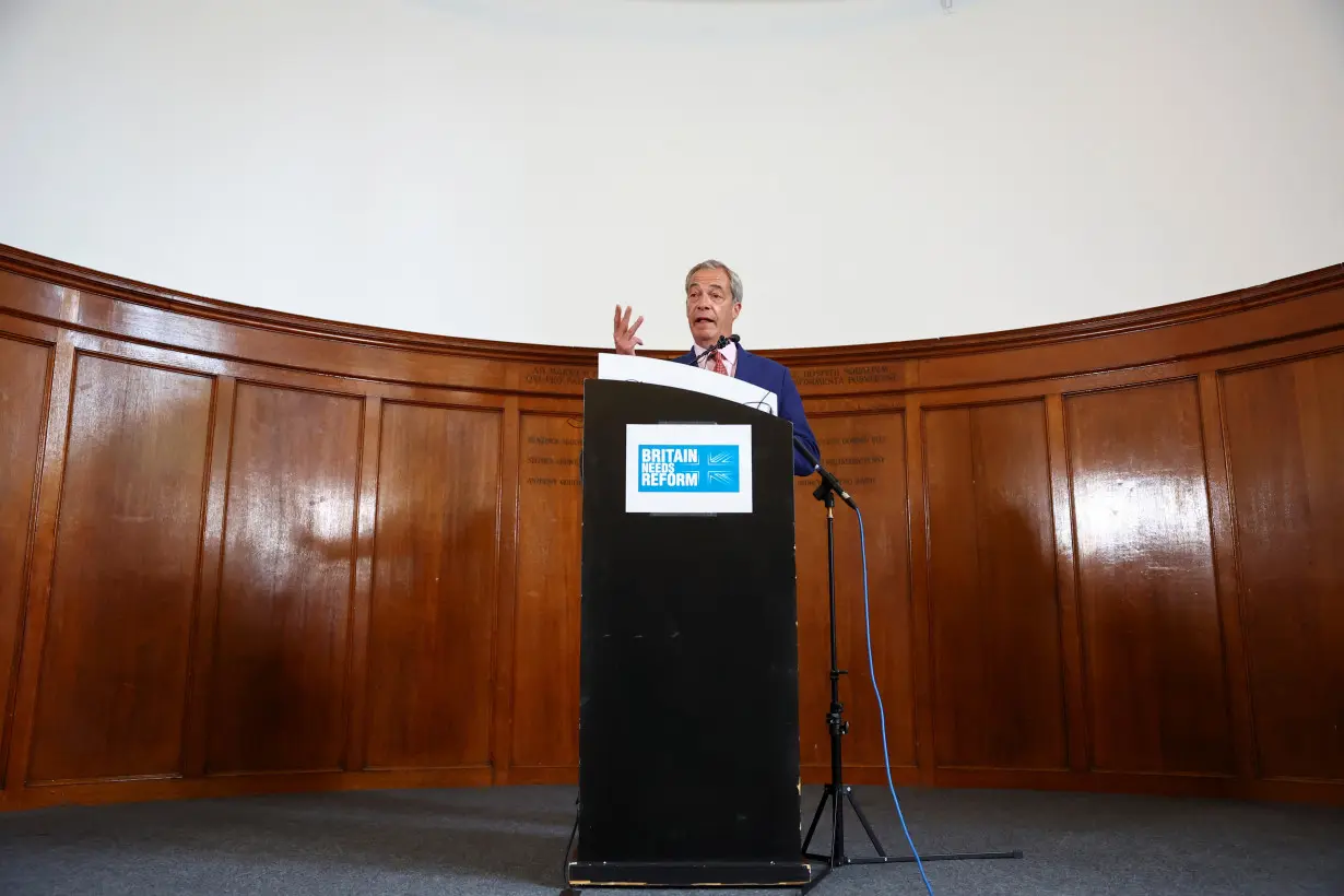 Farage holds Reform UK general election campaign event in London