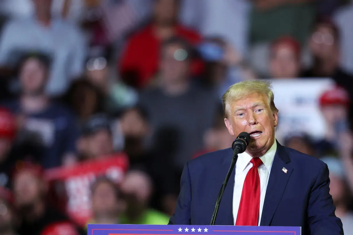 Former U.S. President and Republican presidential candidate Trump's campaign event in Philadelphia