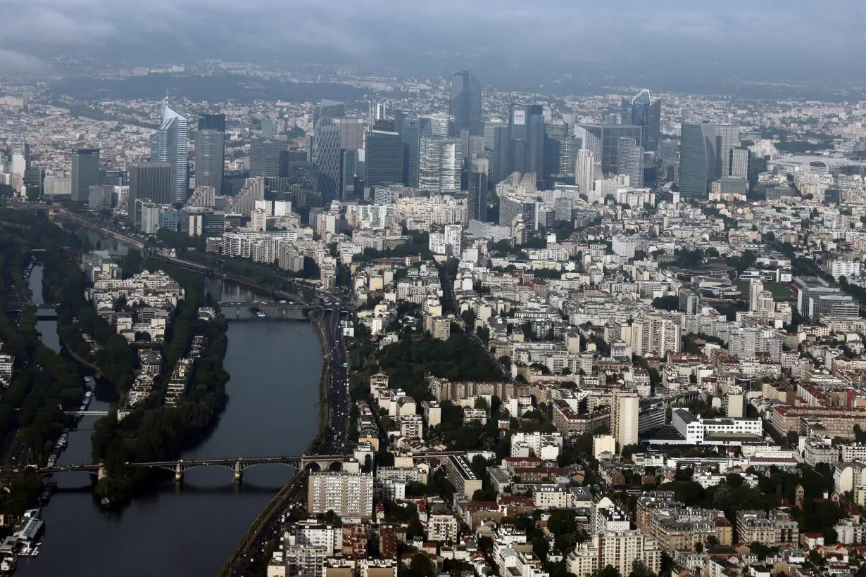 Aerial view of Paris