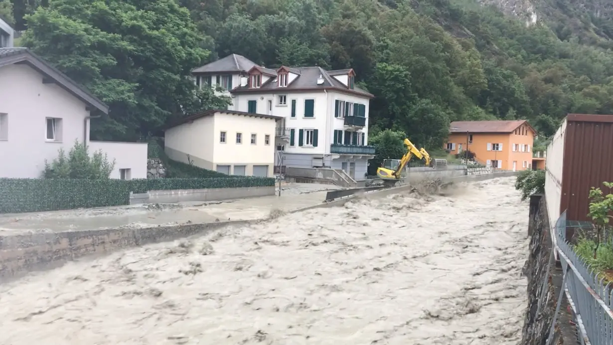 A view of a flood in Chippis