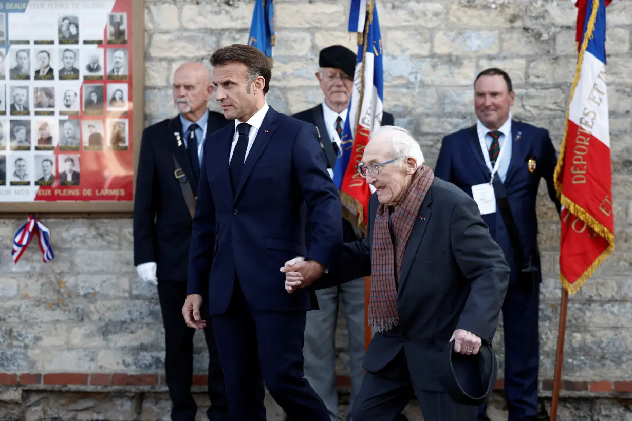 Tribute to French Resistance fighters as part of D-Day ceremonies, in Caen