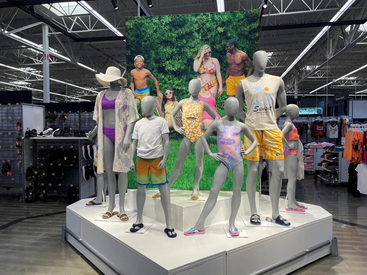 FILE PHOTO: Mannequins are seen at a Walmart's newly remodeled store, in Teterboro