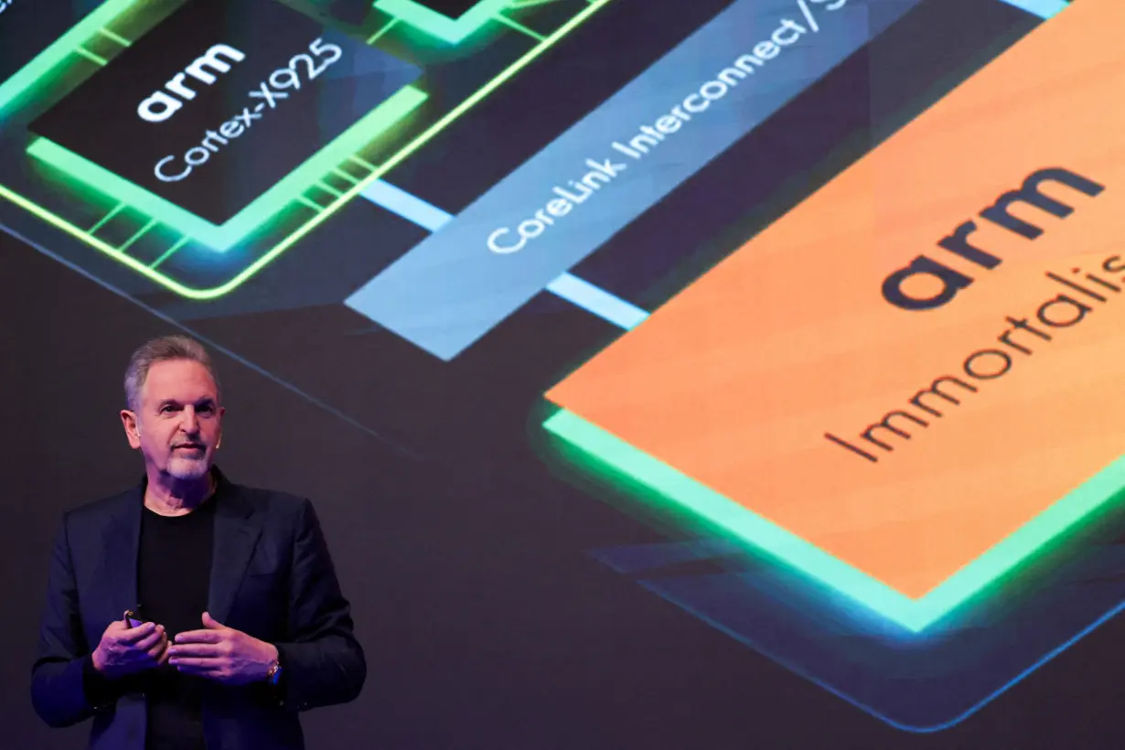 ARM CEO Rene Haas makes a speech at COMPUTEX forum in Taipei