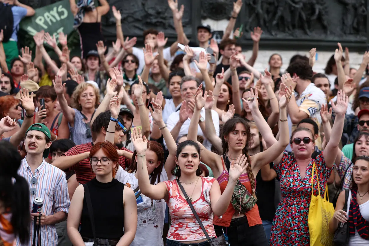 Rally against the French far-right National Rally party in Paris