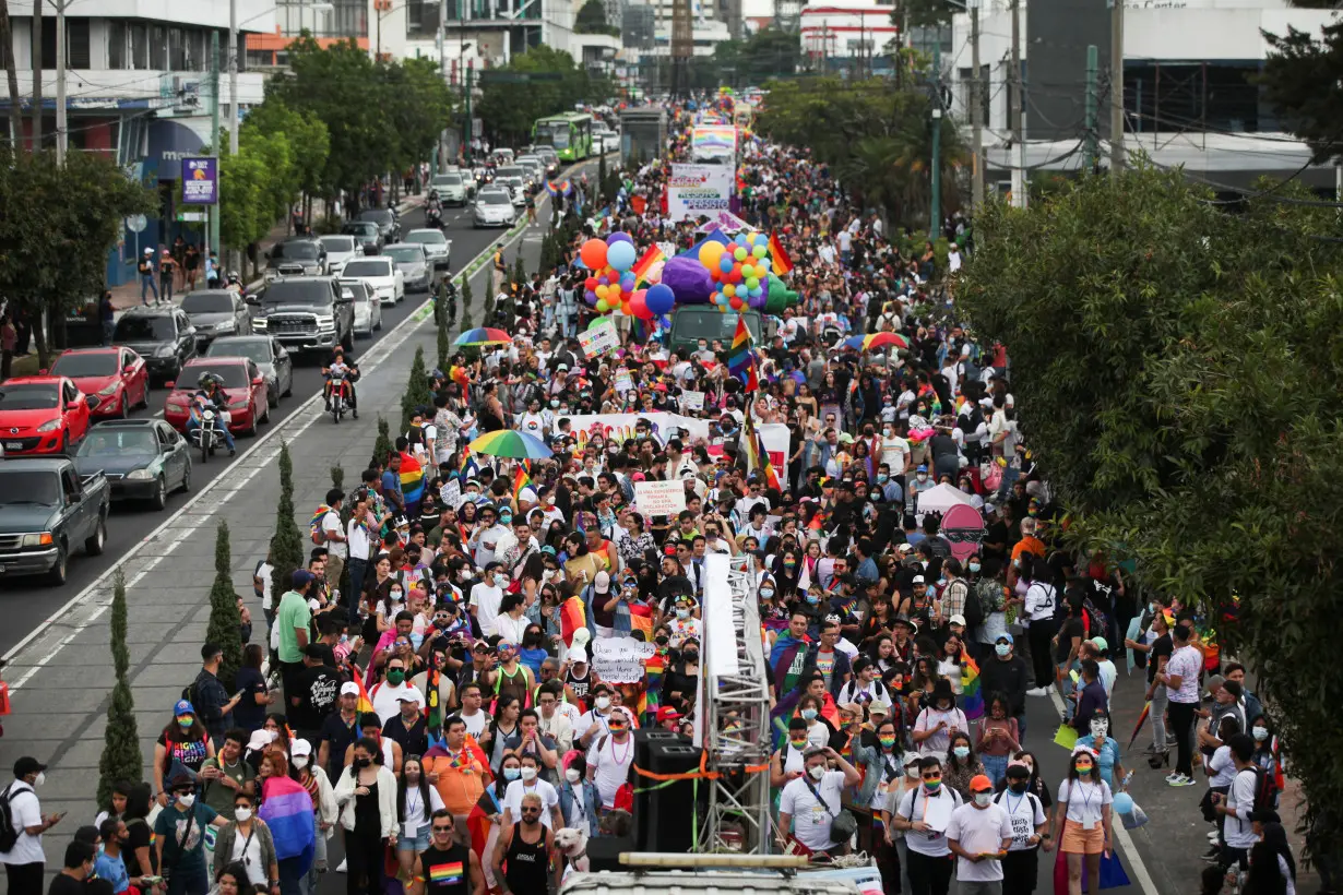 Participants attend the LGBTQ+ Pride Parade in Guatemala City
