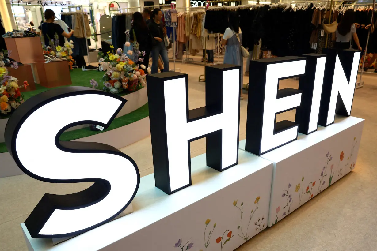 FILE PHOTO: A view of a Shein pop-up store at a mall in Singapore