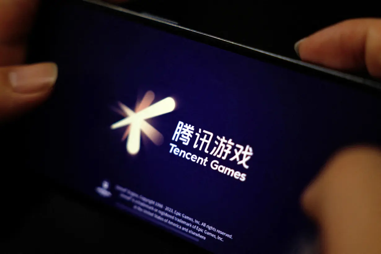 FILE PHOTO: Illustration shows Tencent Games logo