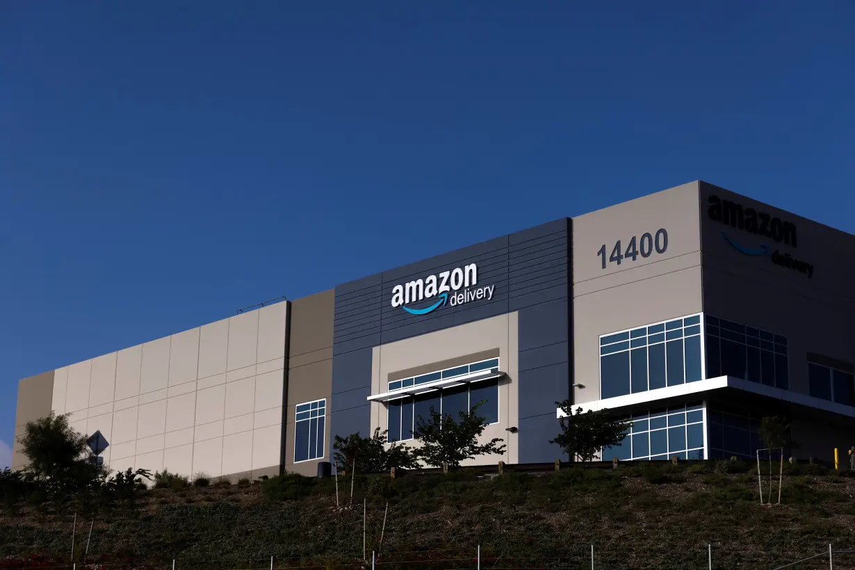 Amazon's warehouse facility ASD8 is shown in Poway, California