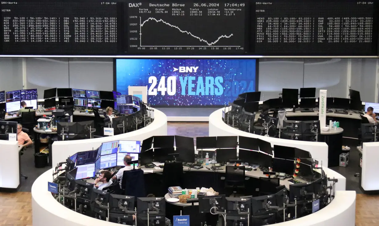 German share price index DAX graph is pictured at the stock exchange in Frankfurt