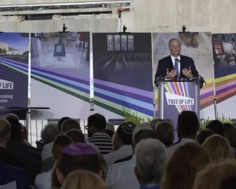 Ceremony marks start of rebuilding for Pittsburgh synagogue targeted in antisemitic mass shooting