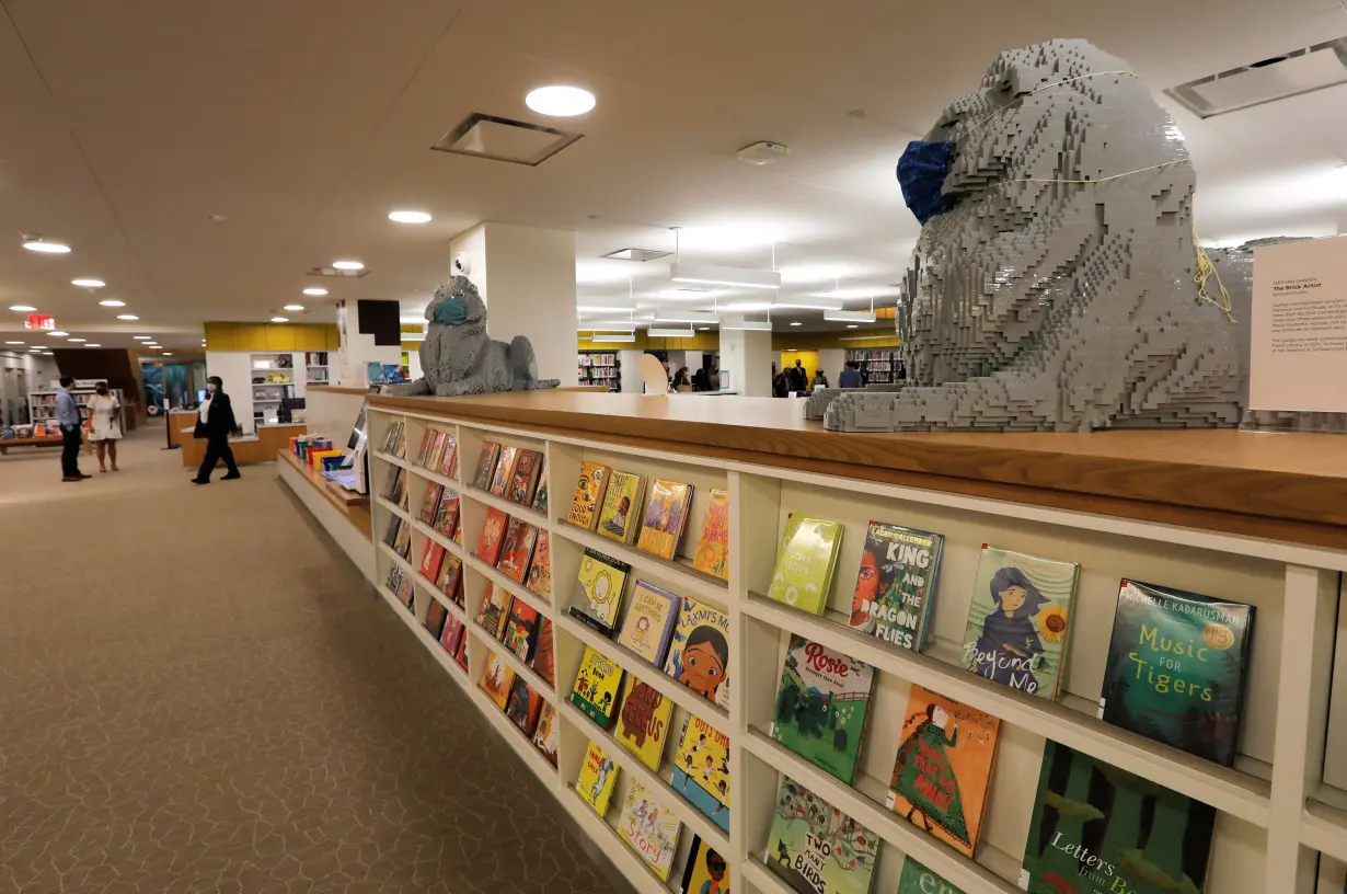 A view of the children's section in the interior of the New York Public Library's (NYPL) Stavros Niarchos Foundation Library, after a $200 million renovation in midtown Manhattan in New York City, New York, U.S. in June 2021.