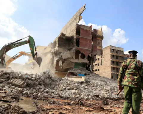 Four rescued from collapsed Kenya building, more people likely trapped