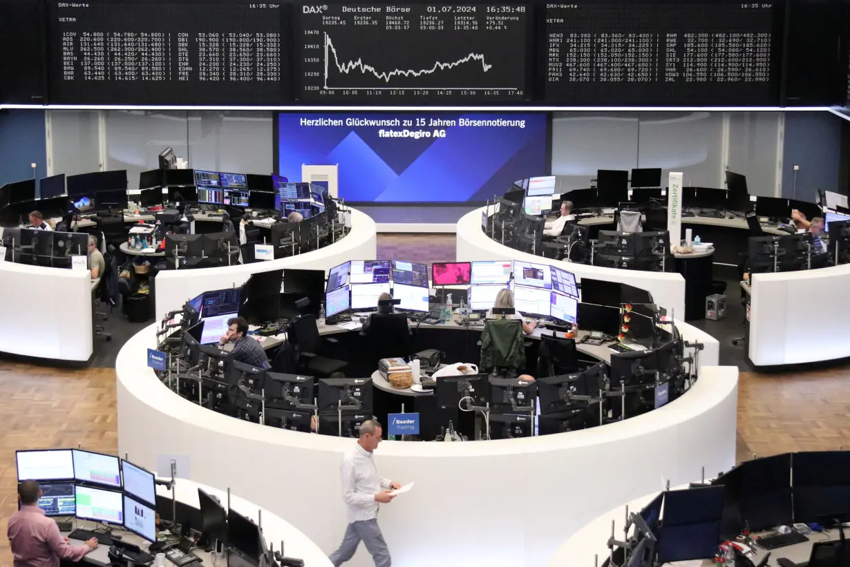 German share price index DAX graph is pictured at the stock exchange in Frankfurt