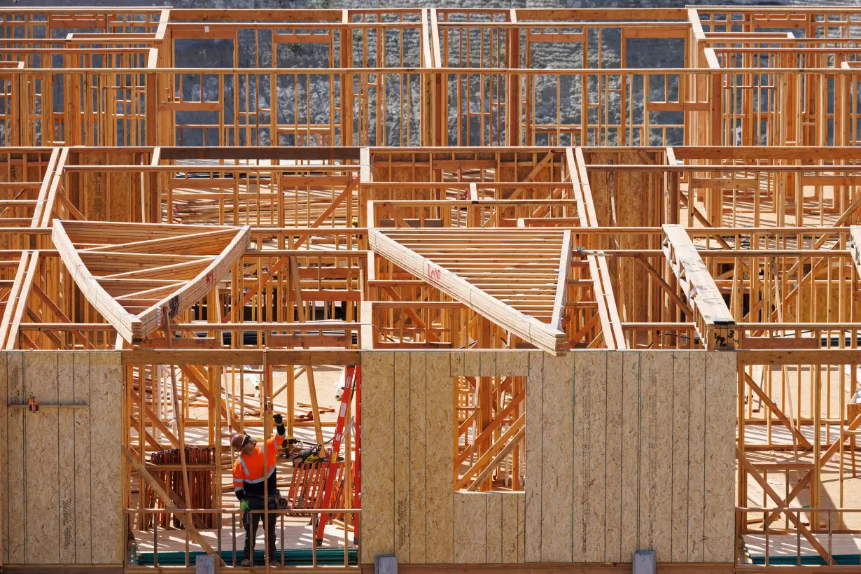 FILE PHOTO: A Lennar residential home development under construction in California