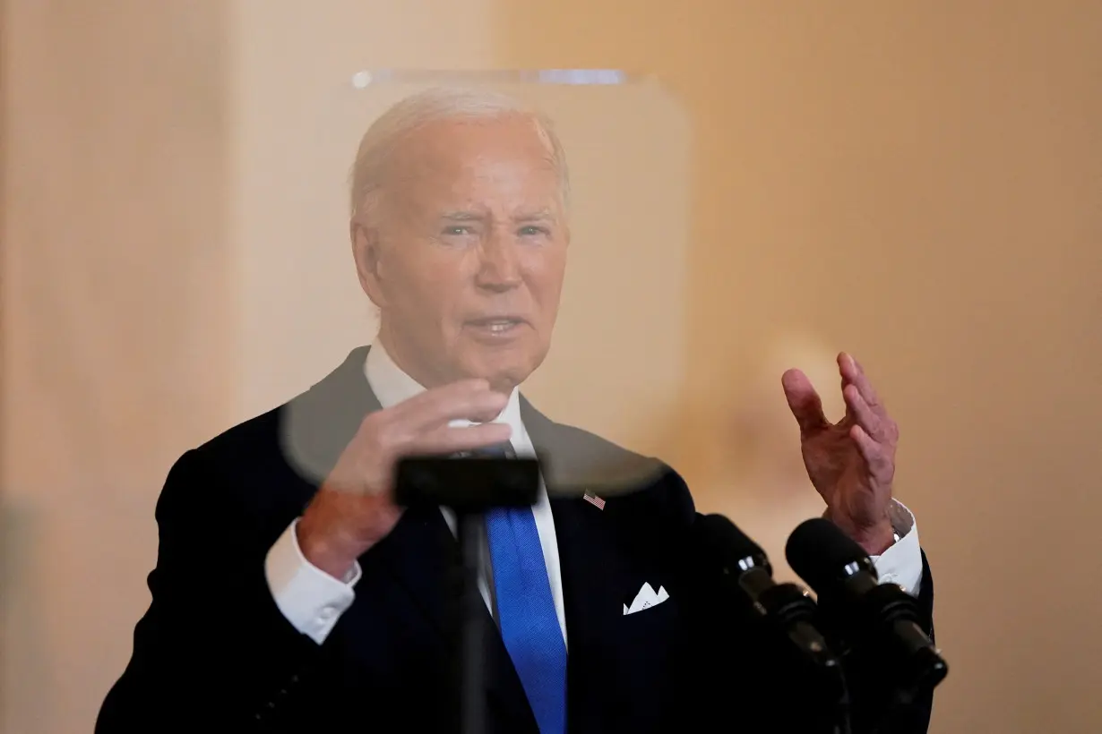 U.S. President Biden delivers remarks after the U.S. Supreme Court ruled on former U.S. President and Republican presidential candidate Trump's bid for immunity from federal prosecution for 2020 election subversion, in Washington
