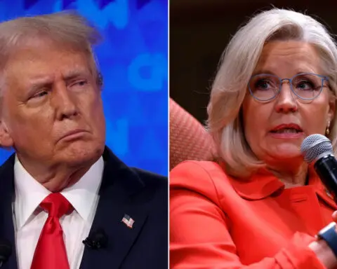 Trump amplifies posts calling for televised military tribunal for Liz Cheney