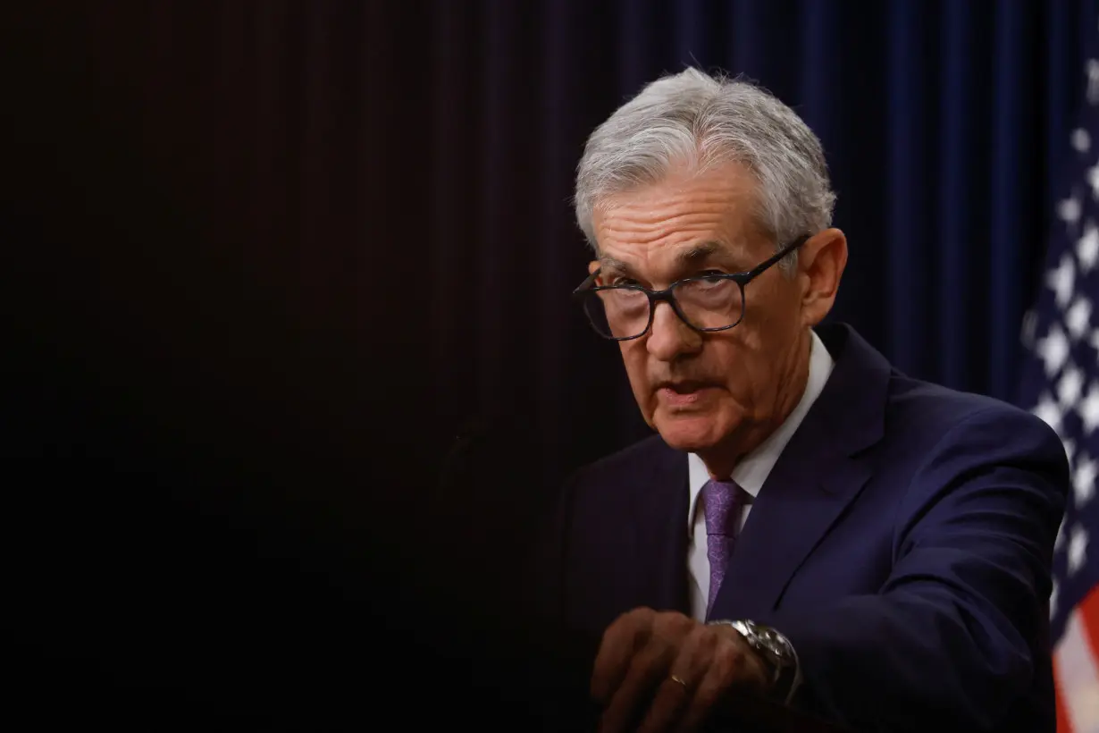 U.S. Federal Reserve Chair Jerome Powell delivers remarks during a press conference, in Washington