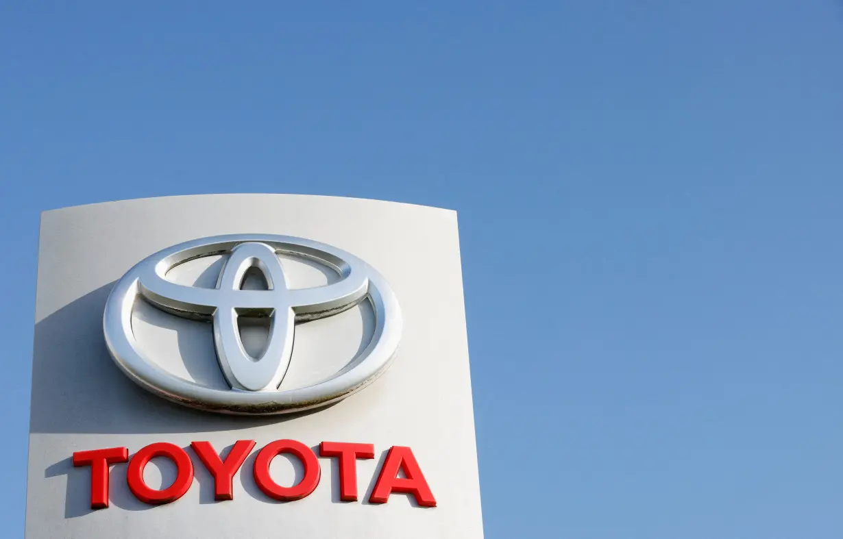 FILE PHOTO: A Toyota Logo is seen at a Toyota dealership in Zaventem