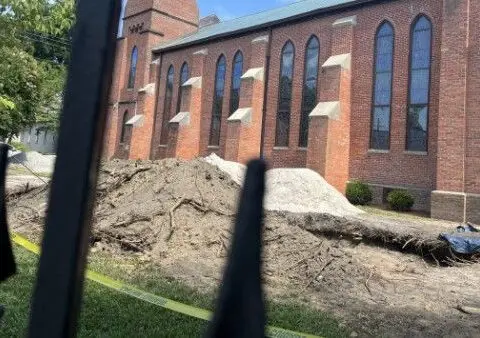 Tree removal accidentally unearths centuries-old artifacts at North Carolina church