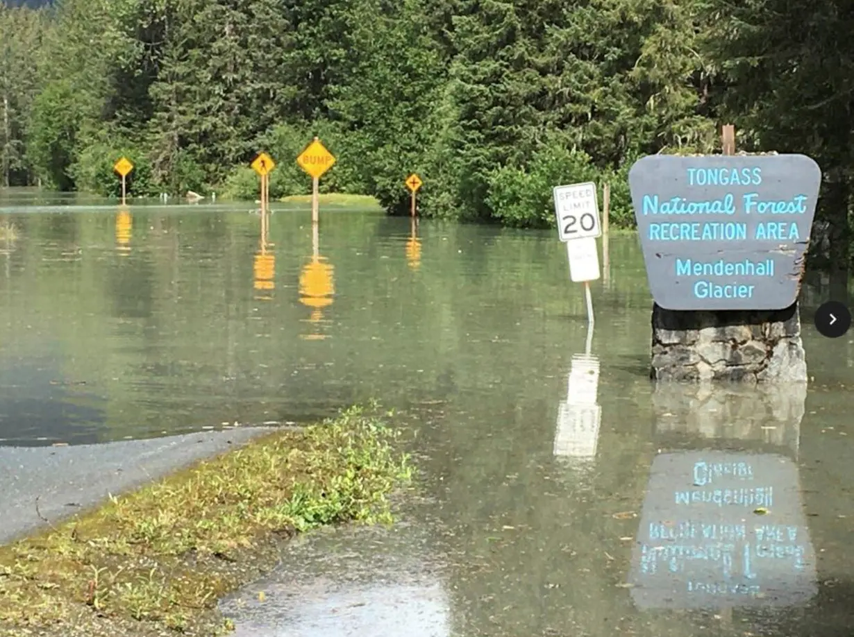 Record flooding along Alaska river near Juneau prompts evacuations