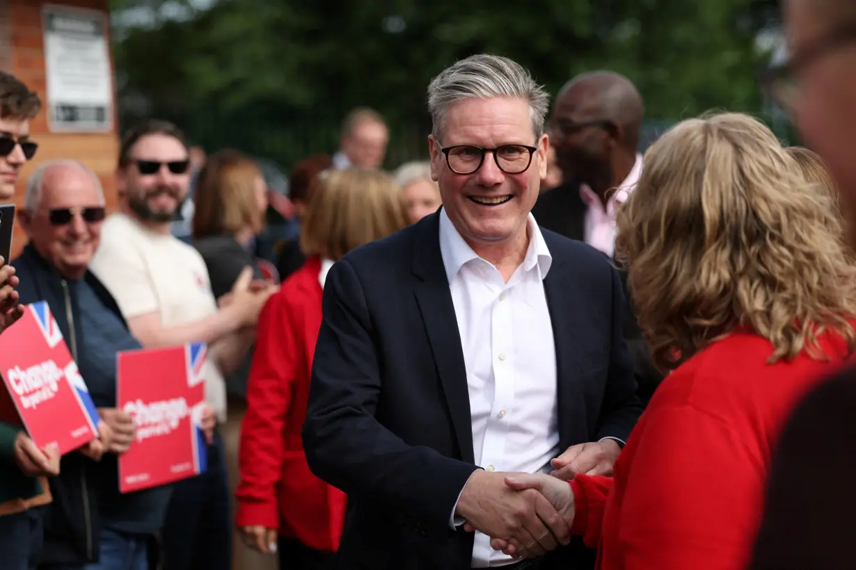 British opposition Labour Party leader Starmer meets voters across the country as campaign continues